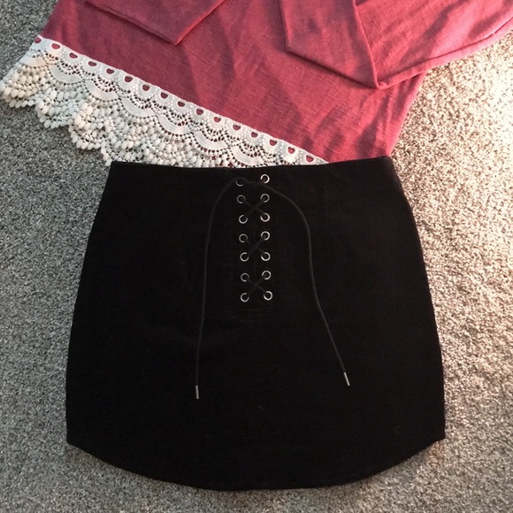 Forever 21 Dresses & Skirts - Lace Up Mini Skirt